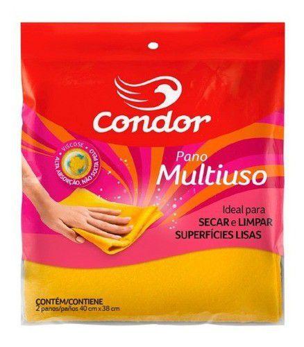 Imagem de Pano Multiuso Alta Absorção Viscose Condor C/2 Panos