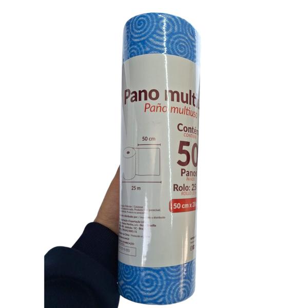 Imagem de PANO MULTIUSO AZUL ROLO 50 UND 30x25CM PERFLEX PICOTADO