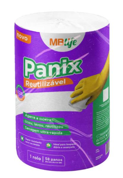 Imagem de Pano Multiuso Wiper Reutilizável Panix Zero Fiapos com 58 panos Mblife