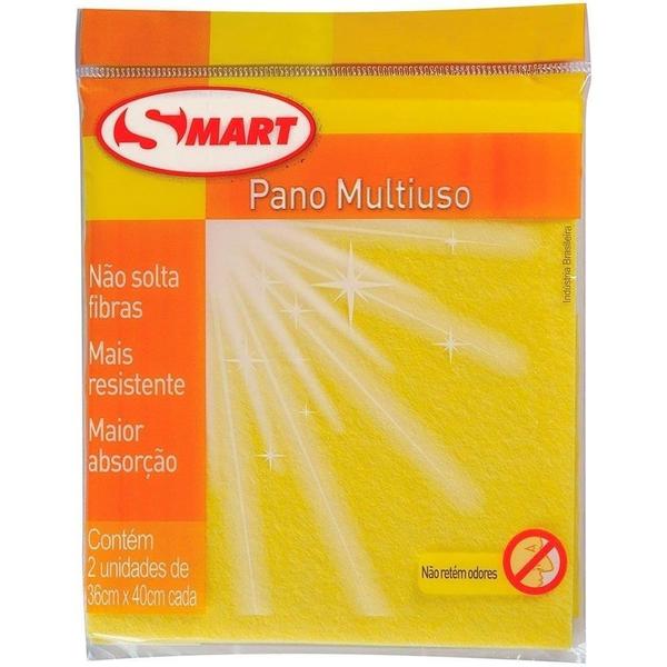 Imagem de Pano p/ Limpeza Amarelo 24 Emb. c/ 2 Unidades - Smart