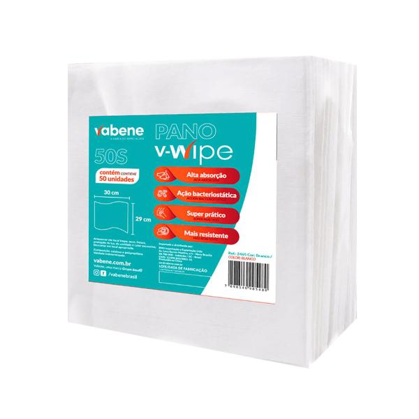 Imagem de Pano V Wipe 70S 30x29cm Branco Pac 50 Kit 5