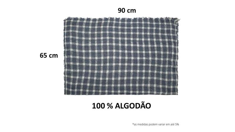 Imagem de Panos De Chão para Limpeza 65x 90 Grande Kit com 5 Unid. 100% Algodão- Xadrez