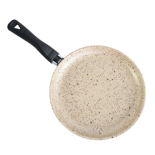 Imagem de Panquequeira Frigideira Omelete Crepe Redonda Antiaderente Colore 22cm Bege Stone