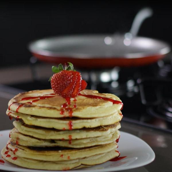 Imagem de Panquequeira Frigideira Panqueca Crepe Teflon Antiaderente Cor Vermelho