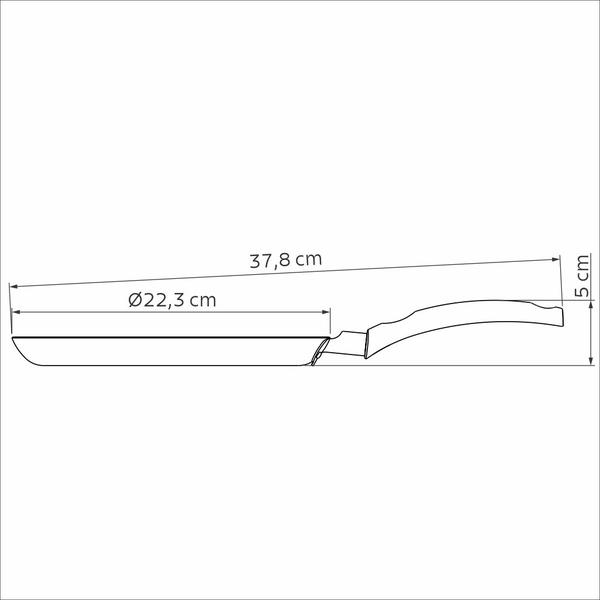 Imagem de Panquequeira tapioqueira antiaderente tramontina 22cm aluminio tapioca beiju crepe tramontina turim 