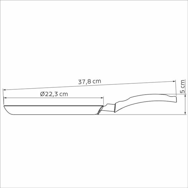 Imagem de Panquequeira  Tapioqueira Tramontina Turim em Alumínio com Revestimento Antiaderente 22cm