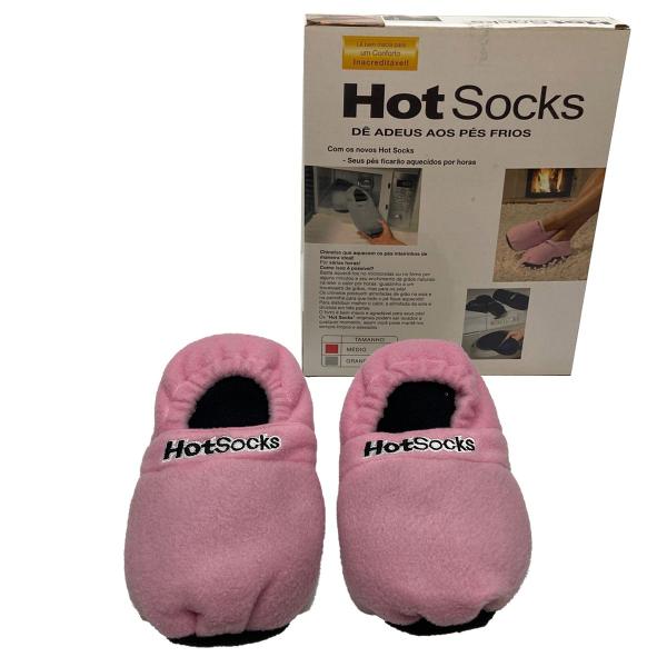 Imagem de Pantufa Térmica Hot Socks Aquecida No Microondas (Rosa)