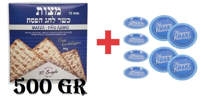 Pão Ázimo Matza M. Snayde Kosher 500g + Keará De Pessach Imagem de Pão Ázimo Matza M. Snayde Kosher 500g + Keará De Pessach