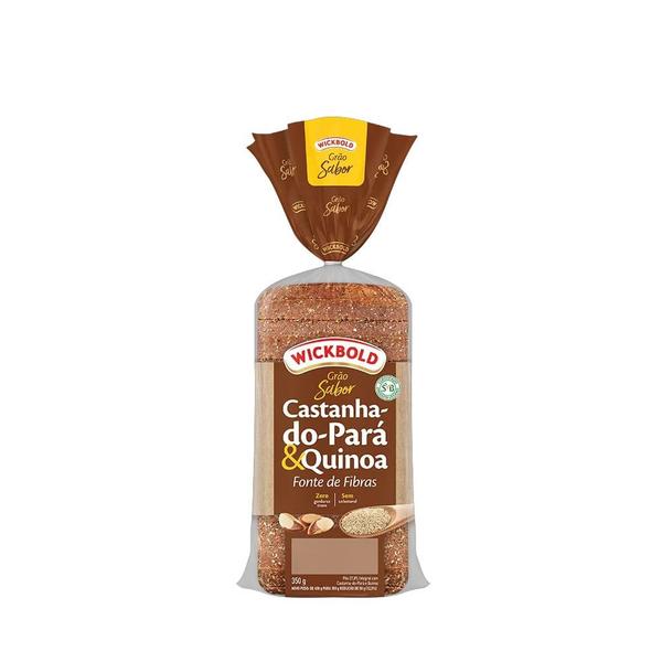 Pão Castanha-do-Pará e Quinua Grão Sabor Wickbold - 350g Imagem de Pão Castanha-do-Pará e Quinua Grão Sabor Wickbold - 350g