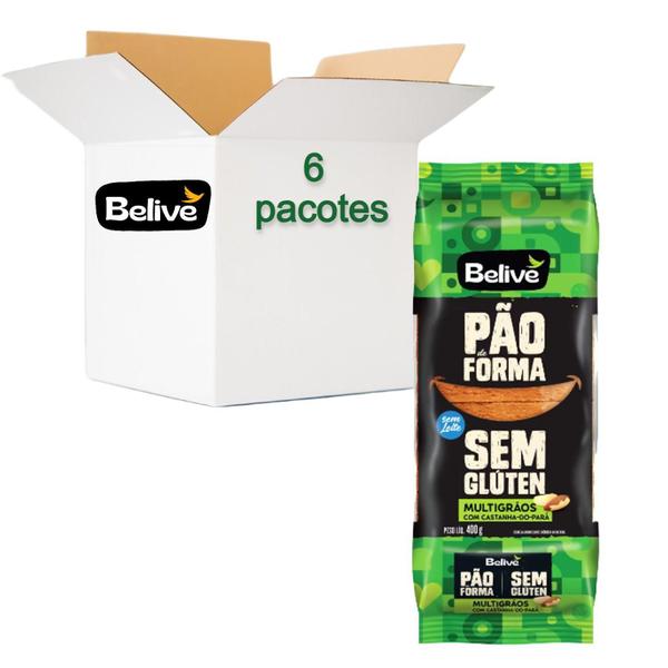 Pão De Forma Belive Multigrãos Sem Glúten 400G (6 Pacotes) Imagem de Pão De Forma Belive Multigrãos Sem Glúten 400G (6 Pacotes)