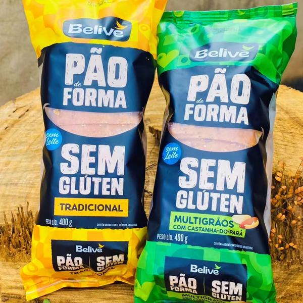 Pão De Forma Belive Multigrãos Sem Glúten 400G (6 Pacotes) Imagem de Pão De Forma Belive Multigrãos Sem Glúten 400G (6 Pacotes)