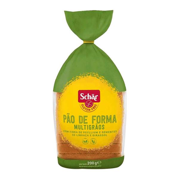 Pão de Forma Multigrãos Sem Glúten e Lactose 200g Schar Imagem de Pão de Forma Multigrãos Sem Glúten e Lactose 200g Schar