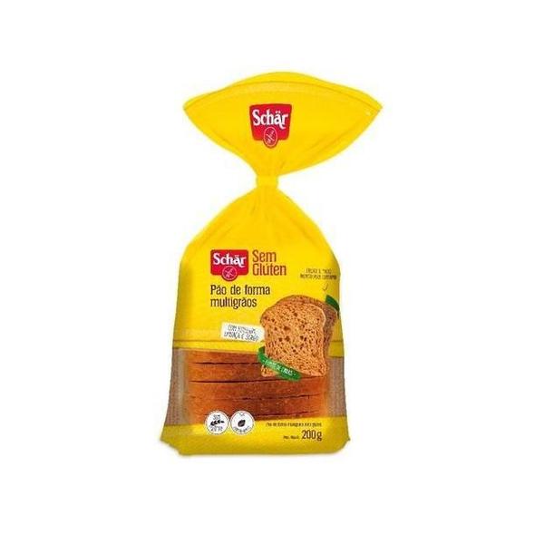 Pão De Forma Multigrãos Sem Glúten E Lactose 200Gr - Schar Imagem de Pão De Forma Multigrãos Sem Glúten E Lactose 200Gr