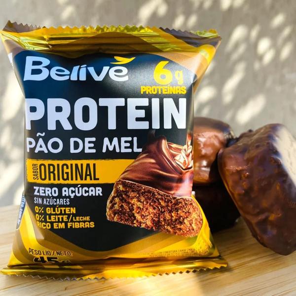 Pao De Mel Belive Protein Zero Acucar, Gluten 45G (10X) Imagem de Pao De Mel Belive Protein Zero Acucar, Gluten 45G (10X)