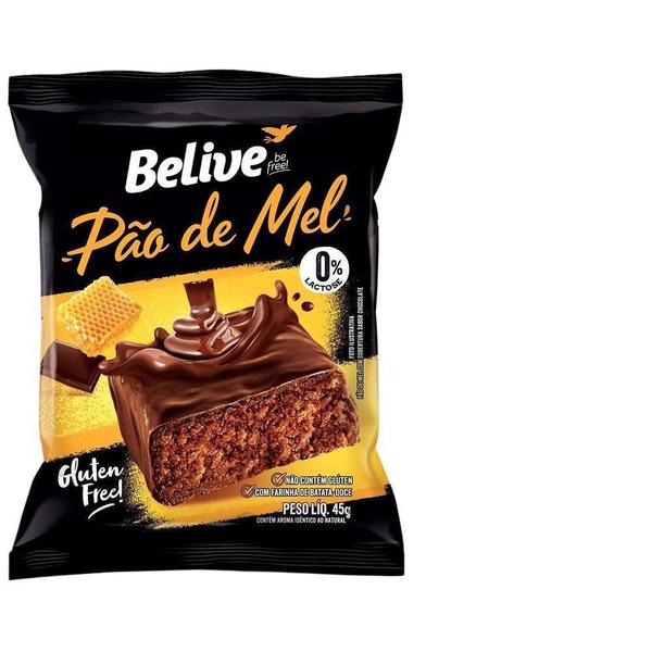 Pao De Mel Belive Sem Gluten 45G 10 Unidades - Goodsoy Imagem de Pao De Mel Belive Sem Gluten 45G 10 Unidades