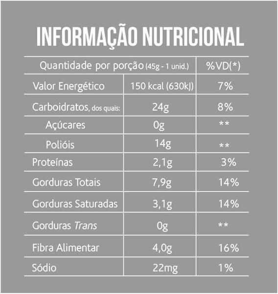 Pão de Mel Belive Zero (Acucar, Lactose e Gluten) 45g (10x) Imagem de Pão de Mel Belive Zero (Acucar, Lactose e Gluten) 45g (10x)