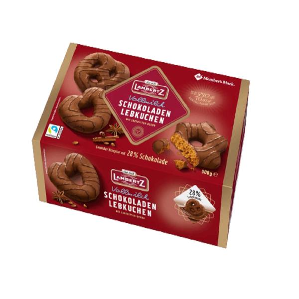 Imagem de Pão De Mel C/ Chocolate Schokoladen Lebkuchen Lambertz 500g