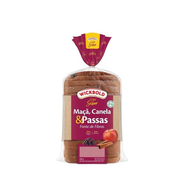 Imagem de Pão Maçã, Canela e Uvas Passas Grão Sabor Wickbold - 450g