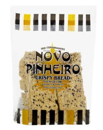 Pão Tipo Sueco (Crisp Bread) com Gergelim Branco e Preto Novo Pinheiro 150g Imagem de Pão Tipo Sueco (Crisp Bread) com Gergelim Branco e Preto Novo Pinheiro 150g
