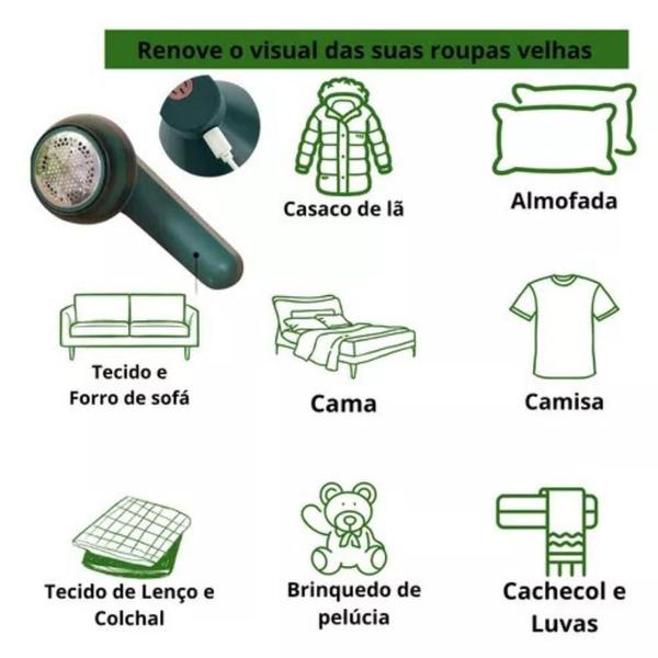 Imagem de Papa Bolinha Recarregável: Tecnologia USB para uma Limpeza Impecável de Roupas