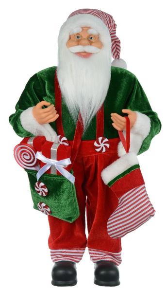 Imagem de Papai Noel Candy Verde e Vermelho 30cm Decoração de Natal