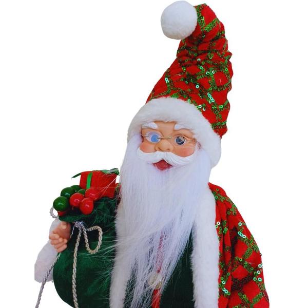 Imagem de Papai Noel Com Saco de Presentes 50cm Decoração Natalina Saldão