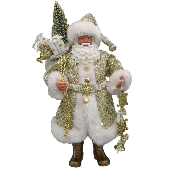 Imagem de Papai noel decor colecionavel com soco de presentes dr 28cm