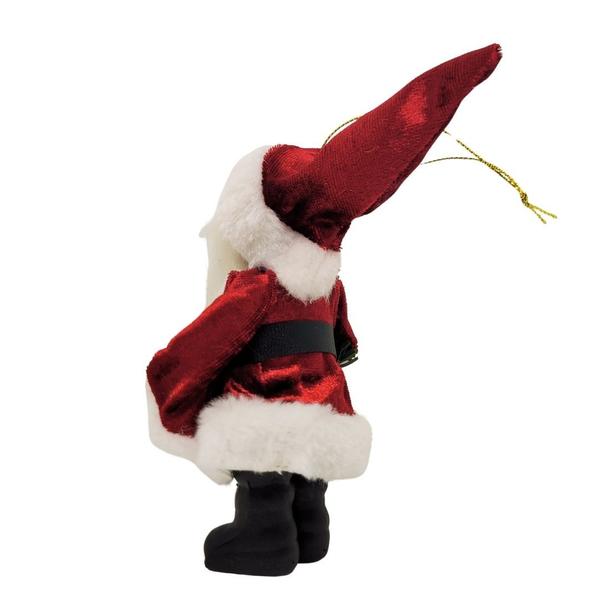 Imagem de Papai Noel Decorativo Casaco Vinho Luxo 15cm - Magizi