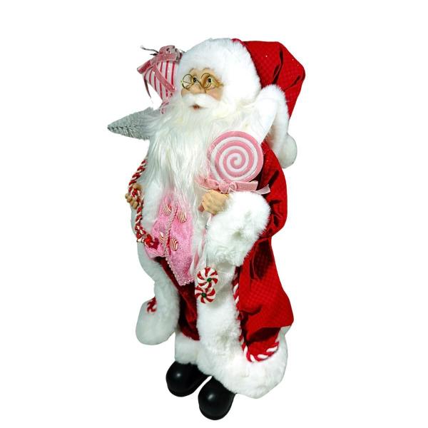 Imagem de Papai Noel Em Pe Vermelho E Rosa 45Cm Florarte 80389001