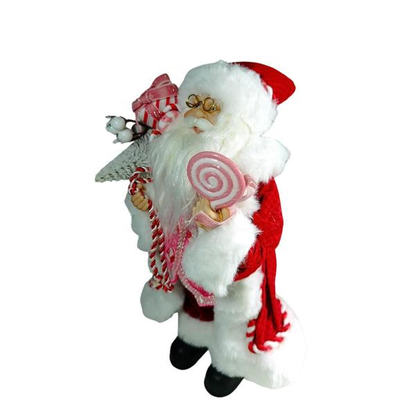 Imagem de Papai Noel Em Pe Vermelho Rosa 30Cm Florarte 80382001