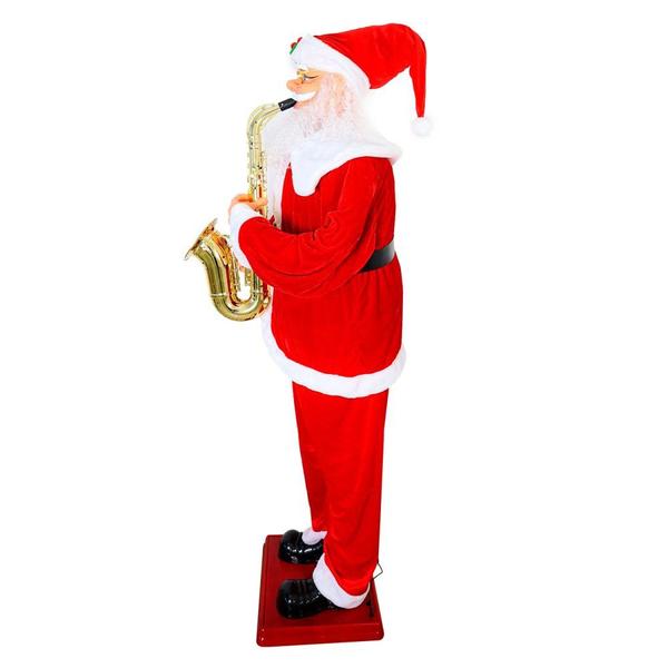 Imagem de Papai Noel Gigante Musical com Saxofone Bivolt 1,80m Luxo