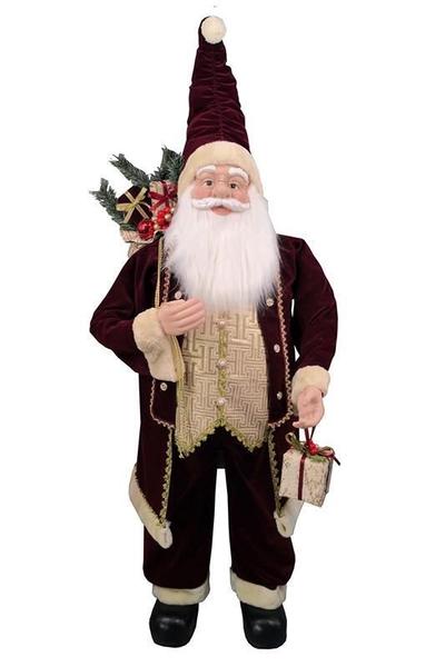 Imagem de Papai Noel Gigante Vinho Tradicional Decoração Natal 140Cm