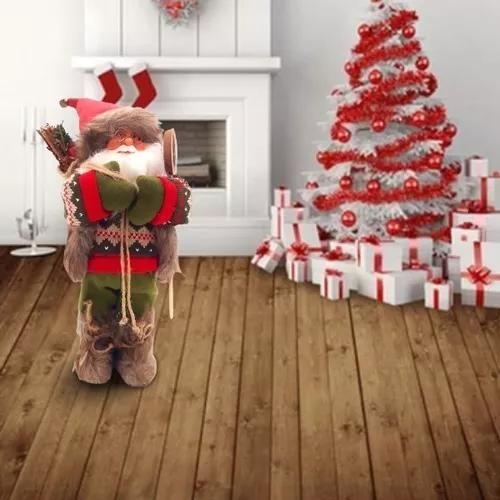 Imagem de Papai Noel Grande Lenhador Boneco Enfeite Natal 60 Cm Luxo