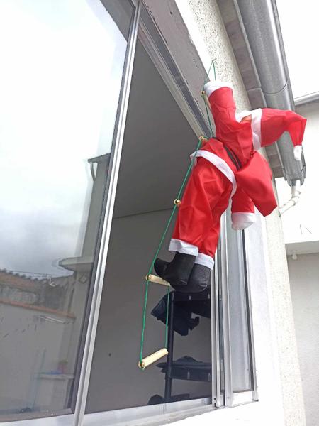 Imagem de Papai Noel Grande Subindo Escada Enfeite Natal Decoração Top