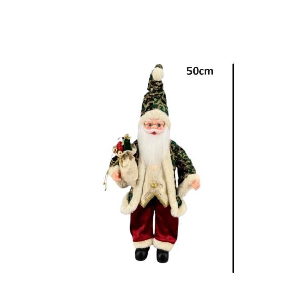 Imagem de Papai Noel Luxuoso Verde e Vinho Premium 50cm