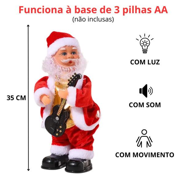 Imagem de Papai Noel Musical Com Movimento Enfeite Natalino Feliz Natal