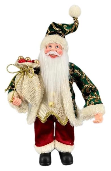 Imagem de Papai Noel Pequeno Verde E Vermelho Decoração Natal 30Cm