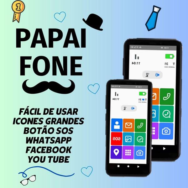 Imagem de Papaifone 32gb dual tela grande capa película zap envio 24h - POSITIVO