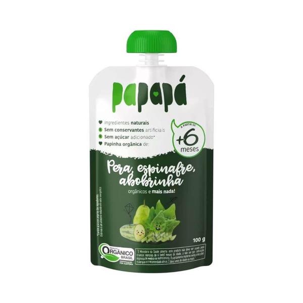 Papapá Papinha Orgânica Pera/espinafre/abóbora 100g - Nestlé Imagem de Papapá Papinha Orgânica Pera/espinafre/abóbora 100g