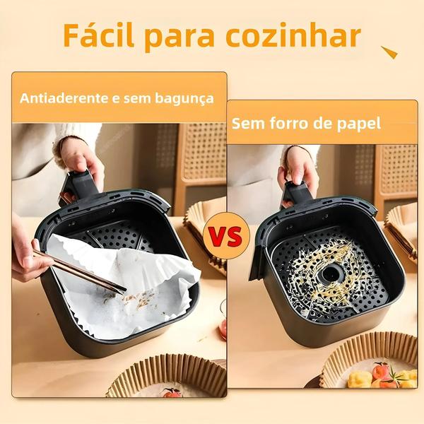 Imagem de Papéis para Fritadeira a Ar - Antiaderentes, 50/100 Unidades - Redondos