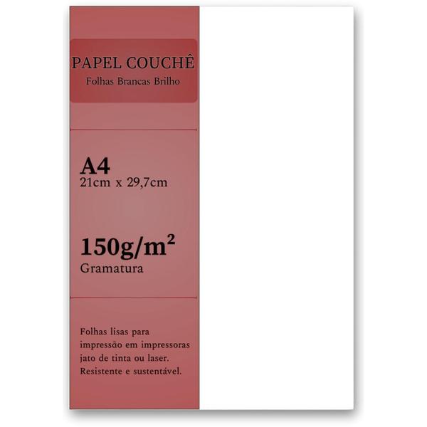 Papel A4 Couche Brilho 150G 250 Folhas 21X29,7Cm Laser - Best Imagem de Papel A4 Couche Brilho 150G 250 Folhas 21X29,7Cm Laser