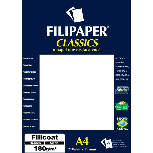 Imagem de Papel A4 Filicoat Classics Branco 180G.