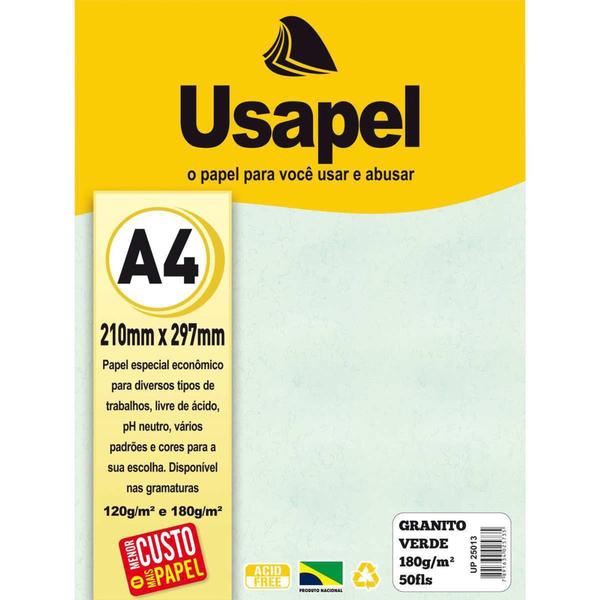 Imagem de Papel a4 granito usapel verde 180g. pct com 50 - GNA