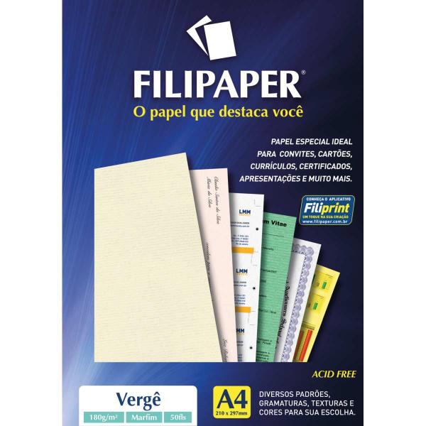 Imagem de Papel A4 Verge Marfim 180G.