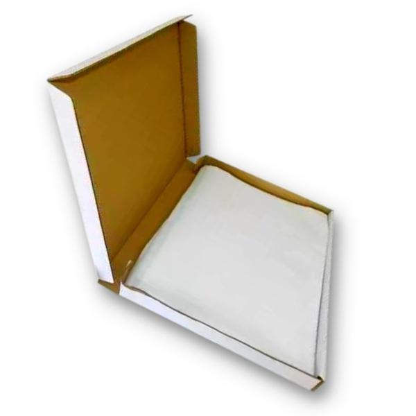 Imagem de Papel Acoplado Branco Liso 30x38cm p/ Lanches CX 400 Folhas