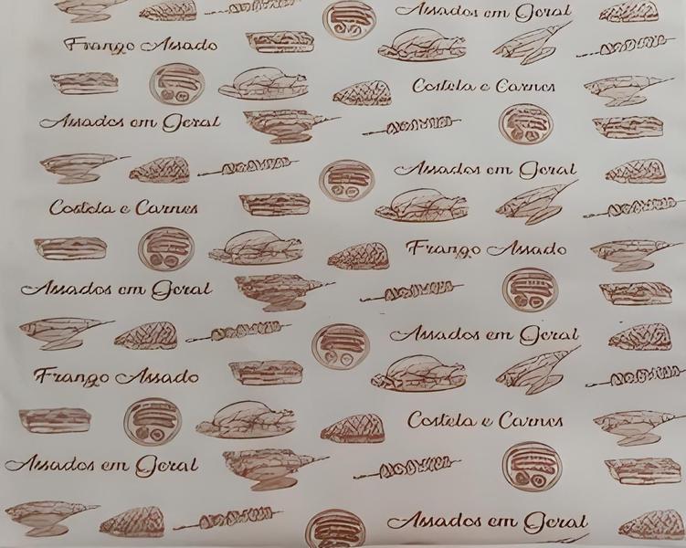 Imagem de Papel Acoplado Embalar Assados Frango Costela Para Delivery