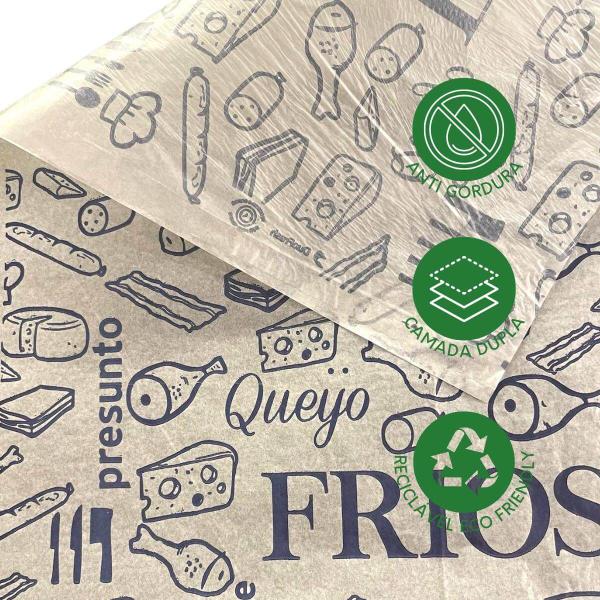 Papel Acoplado Estampa Frios 30x37cm Lanches e Frios - 400un - Anders Pack Imagem de Papel Acoplado Estampa Frios 30x37cm Lanches e Frios - 400un