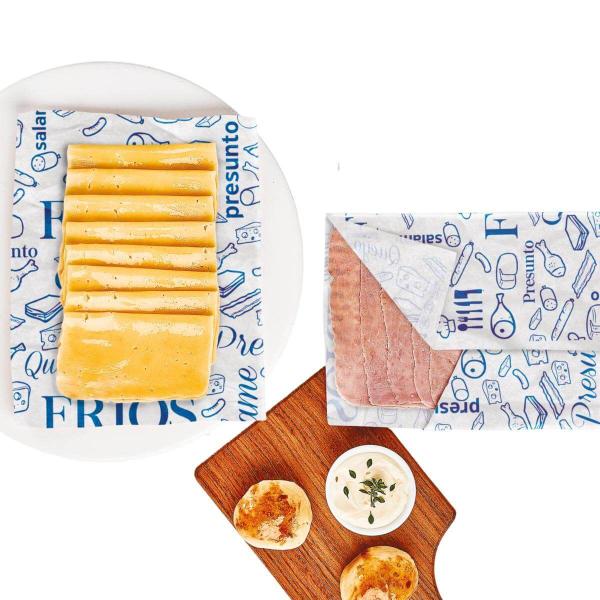Papel Acoplado Estampa Frios 30x37cm Lanches e Frios - 400un - Anders Pack Imagem de Papel Acoplado Estampa Frios 30x37cm Lanches e Frios - 400un
