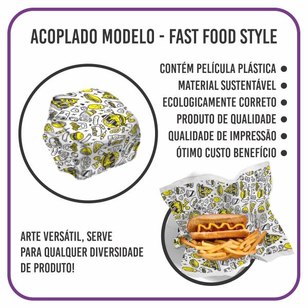 Imagem de Papel Acoplado - FastFood Style - (1000 Unidades)