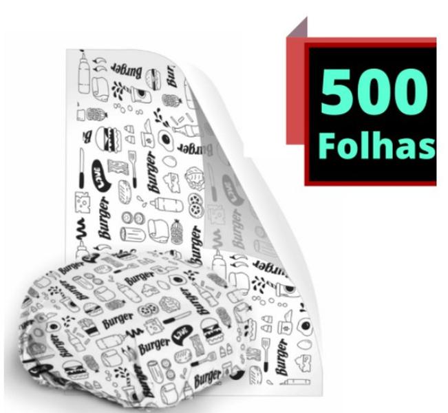 Imagem de Papel Acoplado para Lanches com 500 Folhas